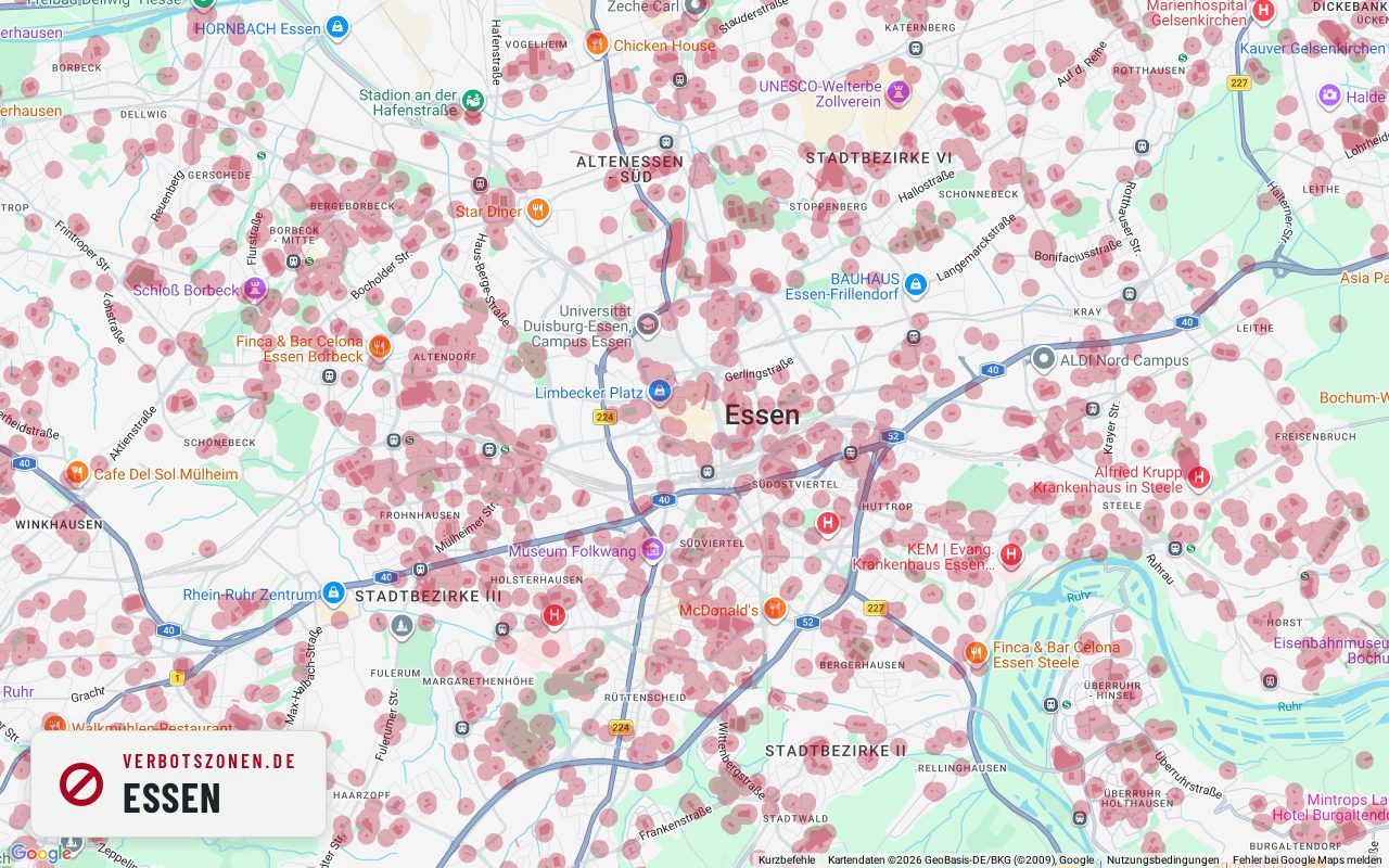 Bubatzkarte Essen – overview of the cannabis no-consumption zones in Essen