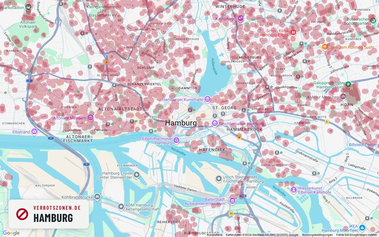 Bubatzkarte Hamburg – overview of the cannabis no-consumption zones in Hamburg