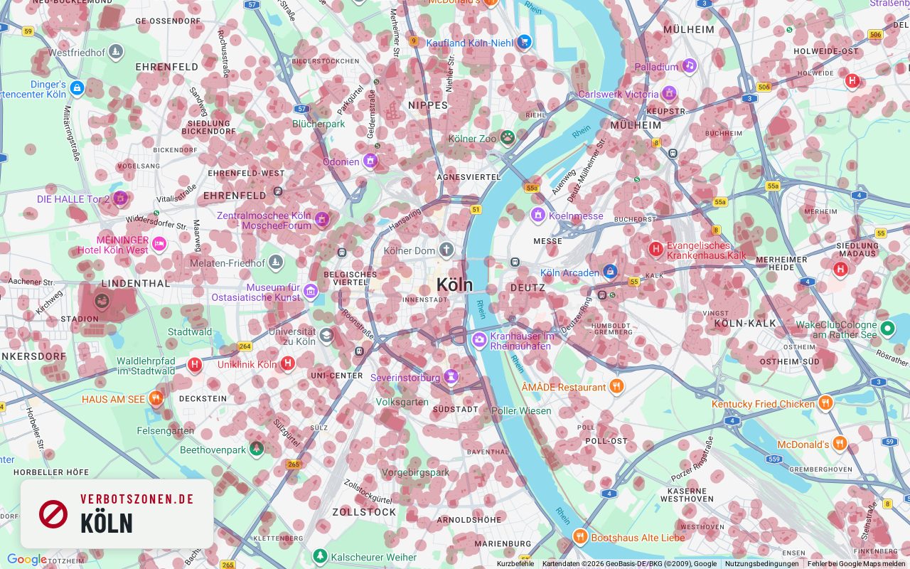 Bubatzkarte Cologne – overview of the cannabis no-consumption zones in Cologne