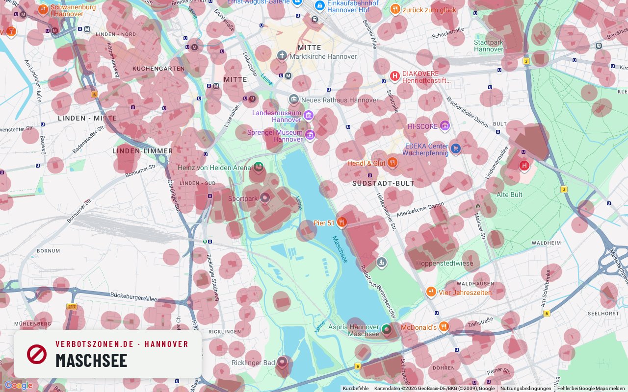 Bubatzkarte Hanover: cannabis no-consumption zones around Maschsee