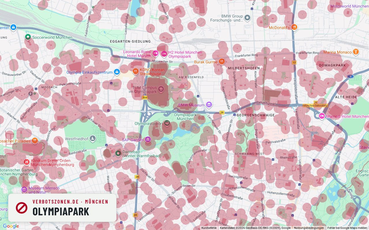 Bubatzkarte Munich: cannabis no-consumption zones around Olympiapark